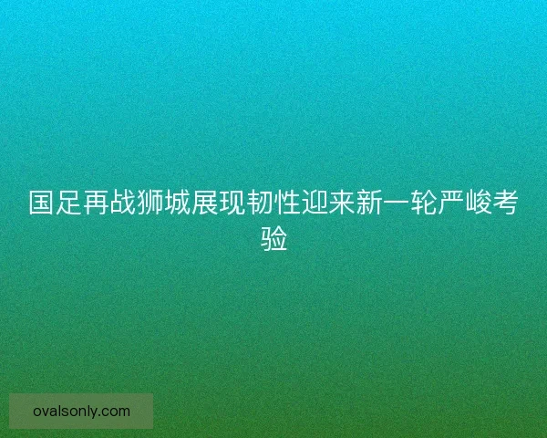 国足再战狮城展现韧性迎来新一轮严峻考验